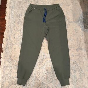 Figs Tansen Moss Green Scrub Joggers Large Regular NEW